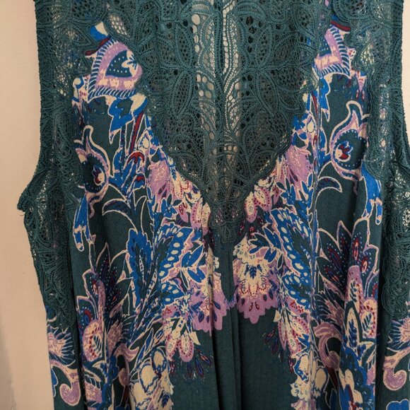 Free People Intimately Teal Green "Marsha" Slip Dress - Picture 4 of 12